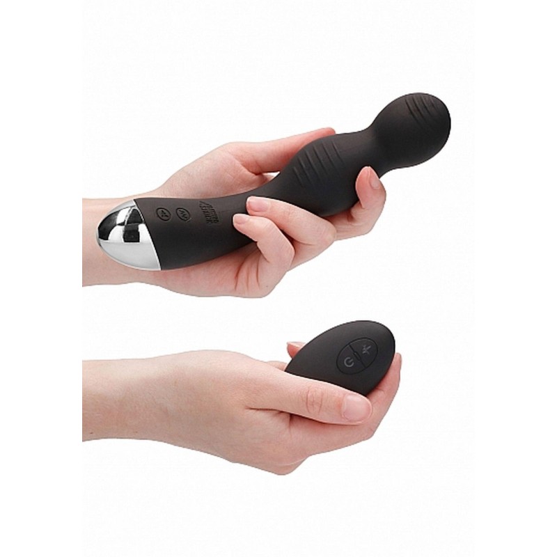 Remote Controlled E-Stim & Vibrating G/P-Spot Vibrator - Black